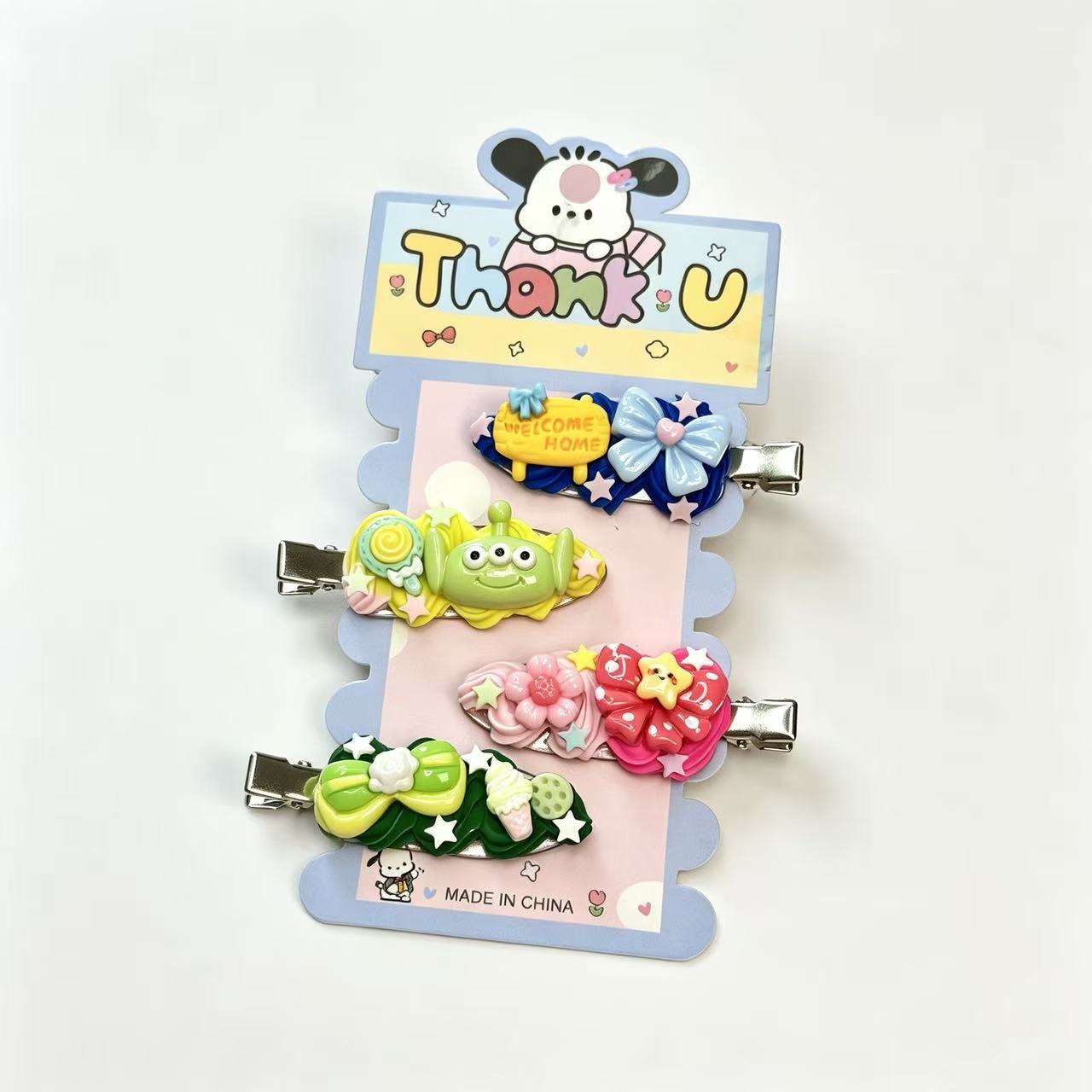 Handmade Cream Glue Duckbill Hair Clip – Custom Cute Personalized Design ✨