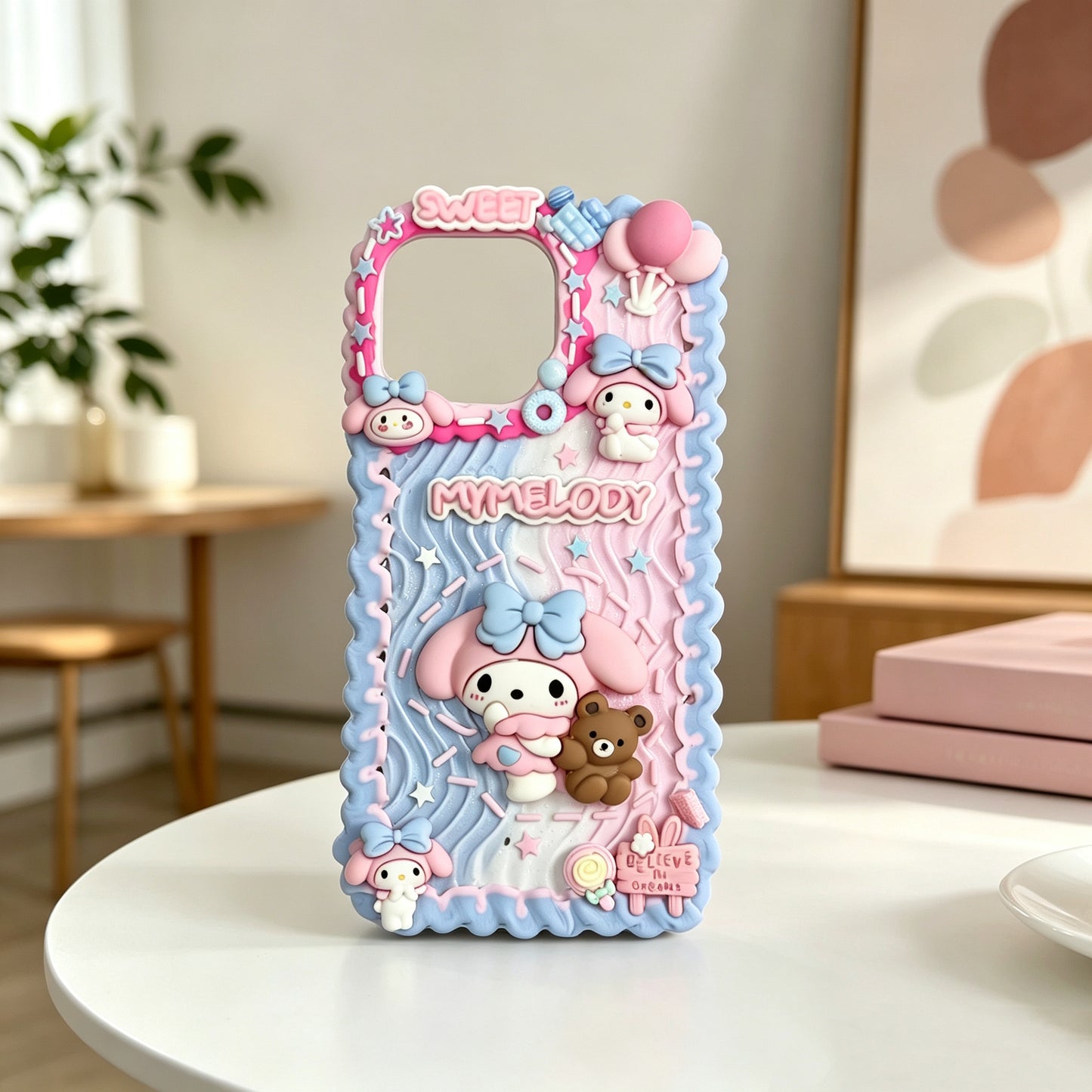 Handmade Cream Glue Phone Case – Custom Cute Personalized Design ✨
