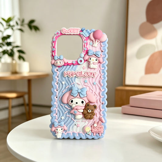 Handmade Cream Glue Phone Case – Custom Cute Personalized Design ✨