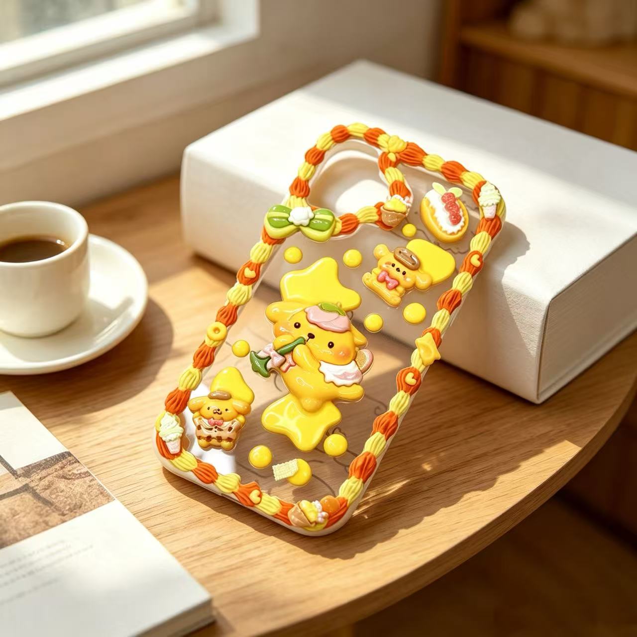 Handmade Cream Glue Phone Case – Custom Cute Personalized Design ✨