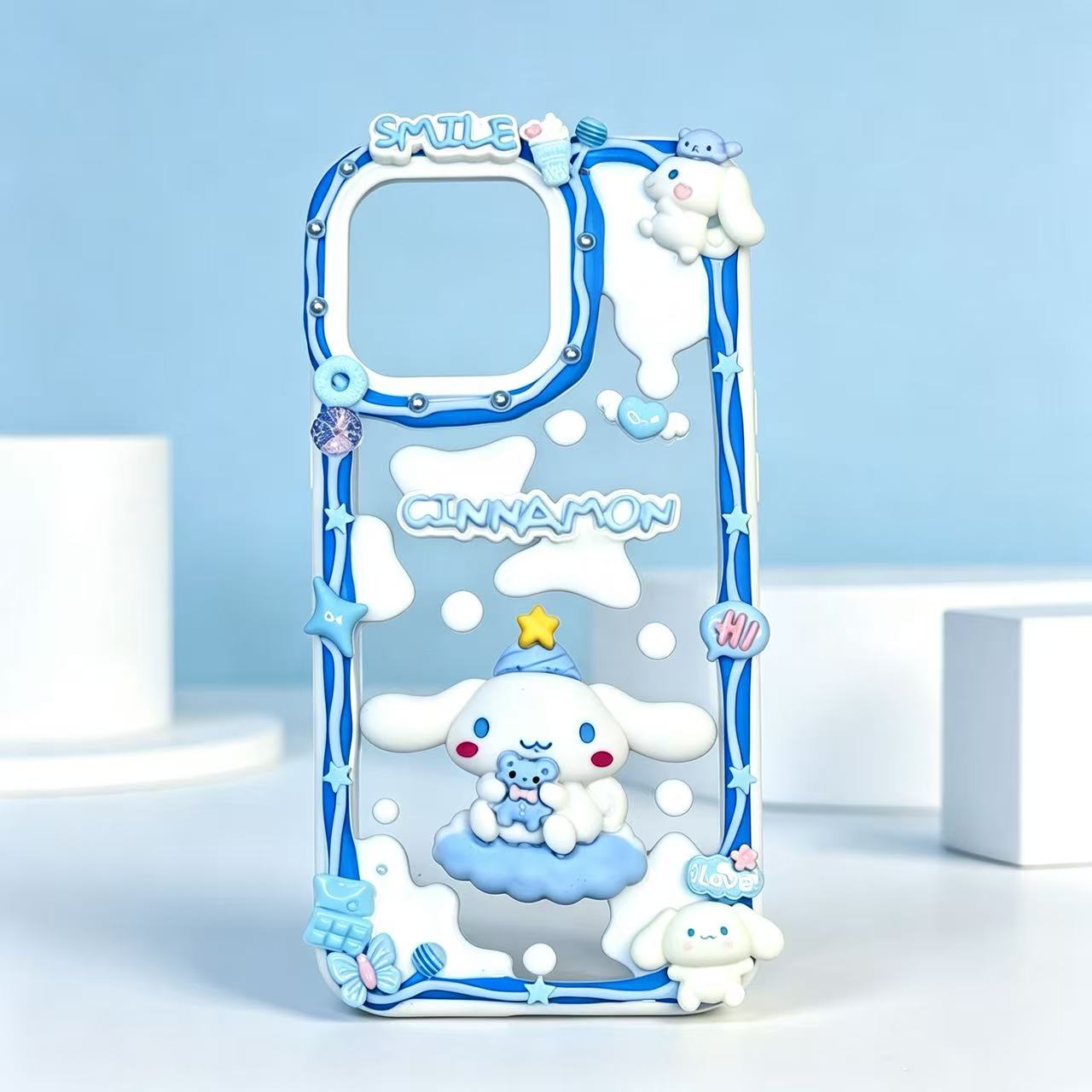 Handmade Cream Glue Phone Case – Custom Cute Personalized Design ✨