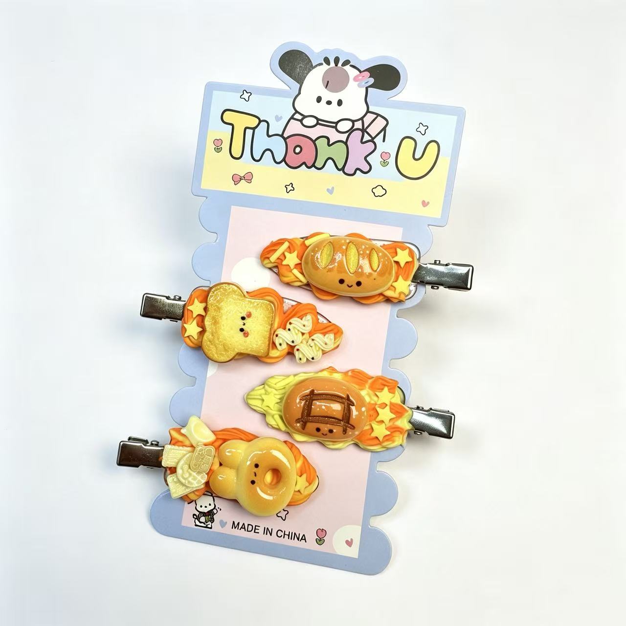 Handmade Cream Glue Duckbill Hair Clip – Custom Cute Personalized Design ✨