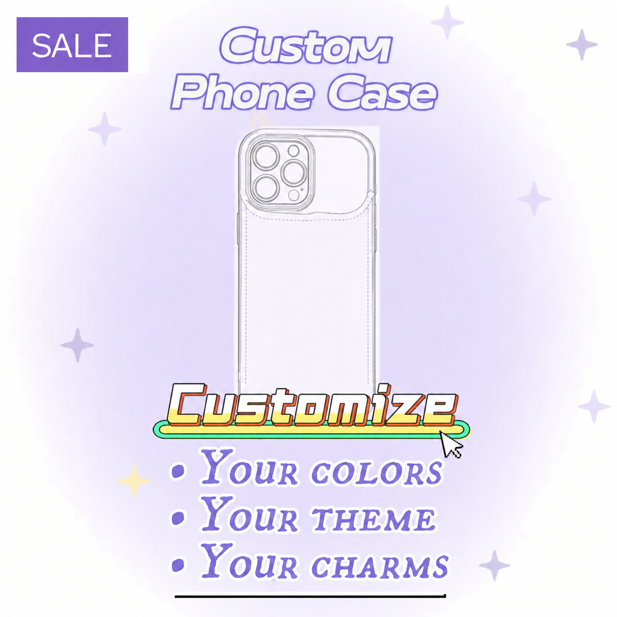 Handmade Cream Glue Phone Case – Custom Cute Personalized Design ✨