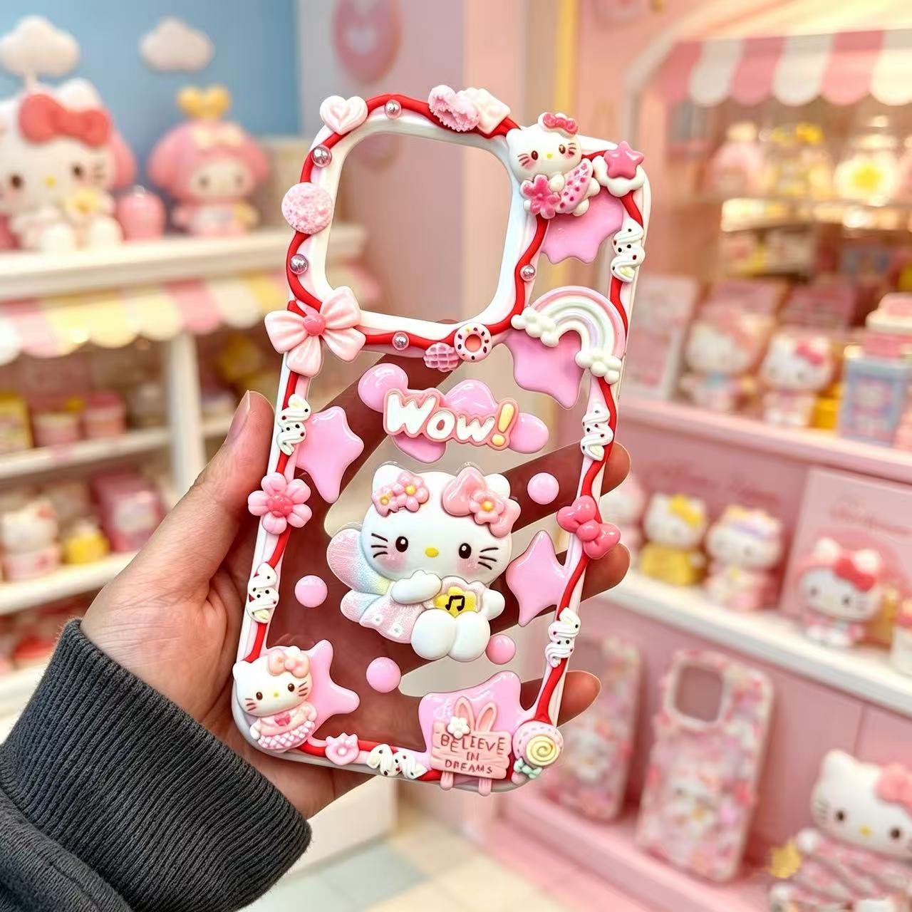 Handmade Cream Glue Phone Case – Custom Cute Personalized Design ✨